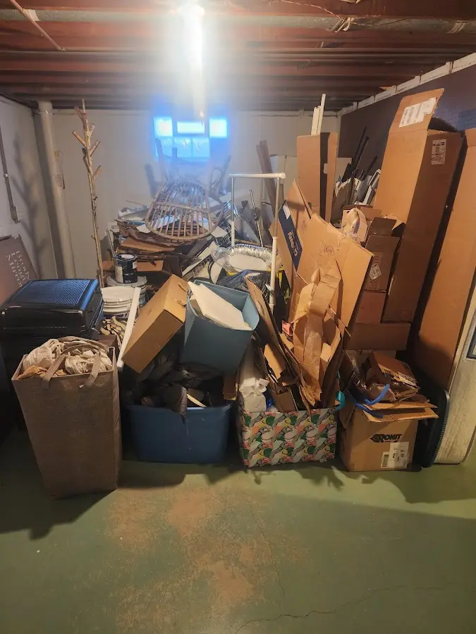 Roll-off dumpster container at job site for Yard Waste Dumpster Rental in Sauk City